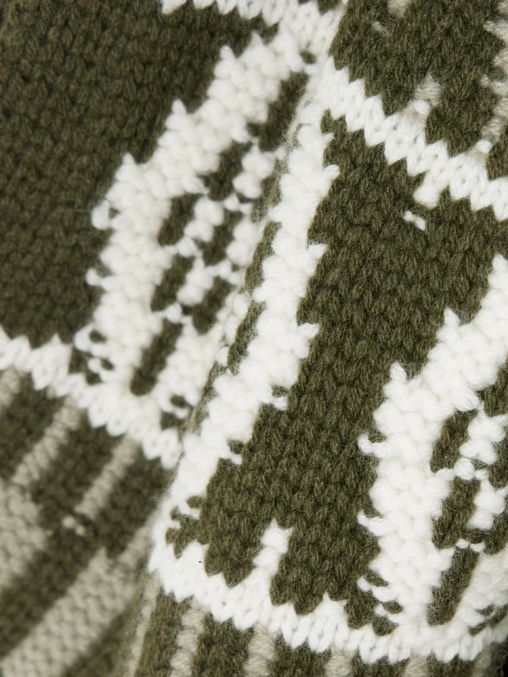 Close-up detail of the Arch4 Austria Fair Isle Cashmere Scarf