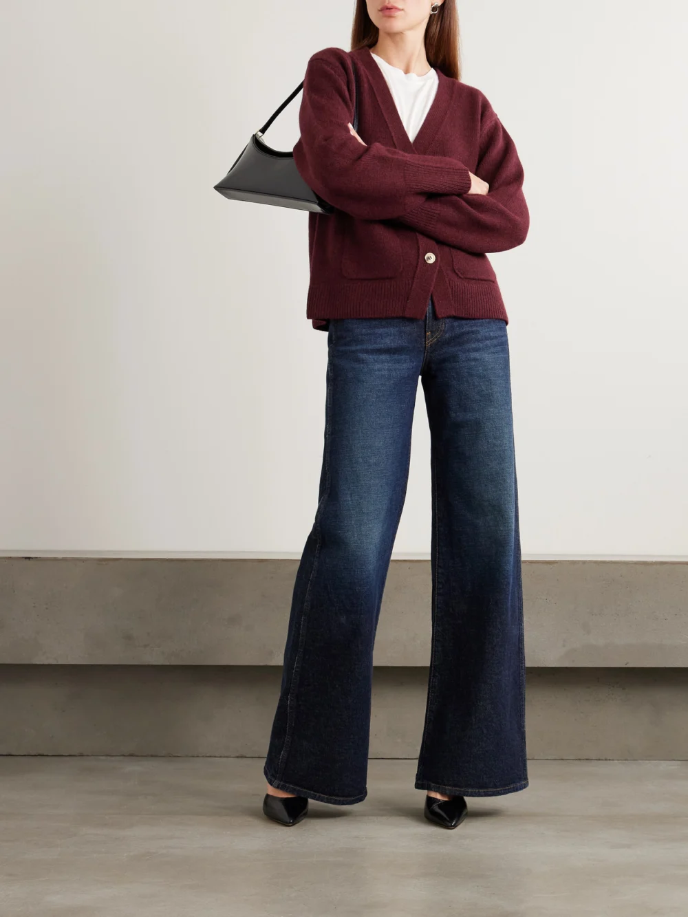 Arch4 Janelle Cashmere Cardigan, worn by a model