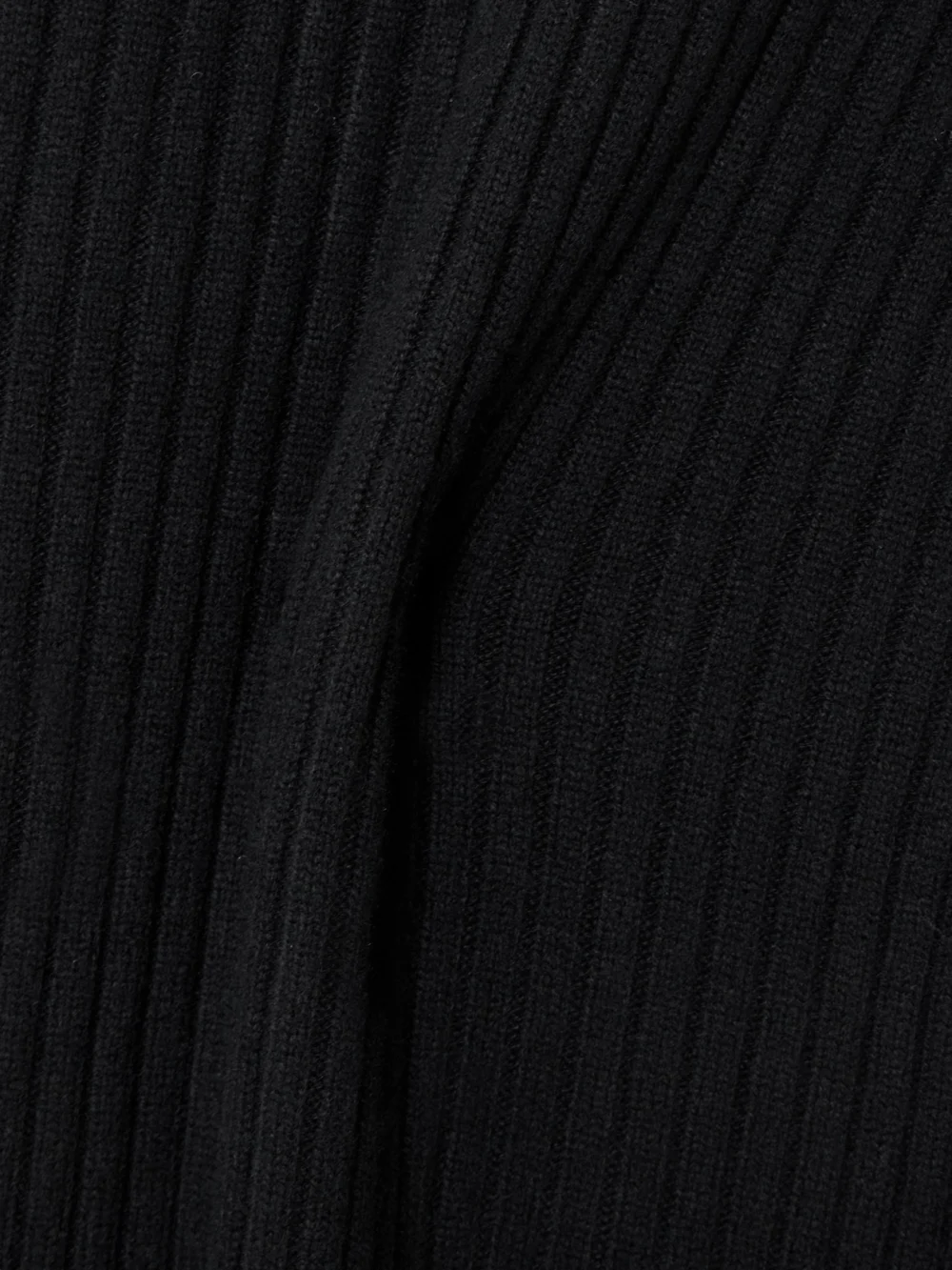 Close-up detail of the Arch4 Lisa Ribbed Cashmere Maxi Skirt