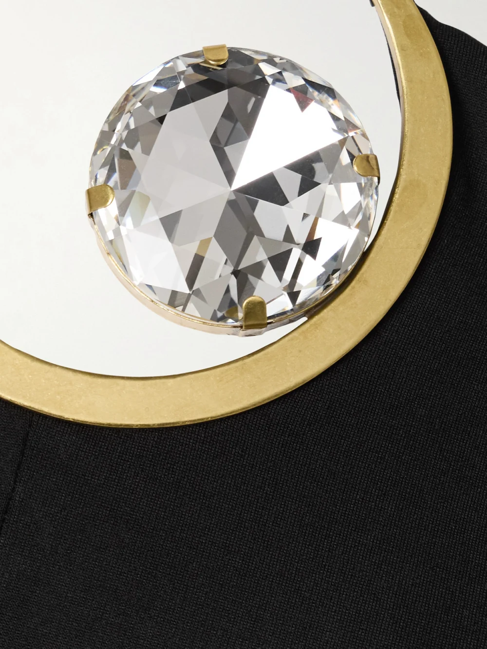 Close-up detail of the Area Embellished Jersey Halterneck Jumpsuit
