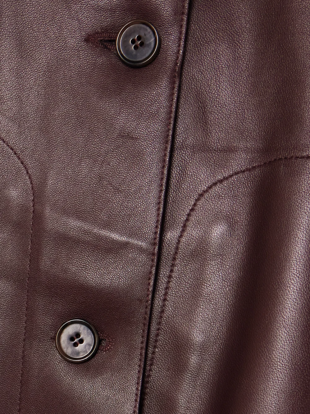 Close-up detail of the Arma Emy Leather Jacket