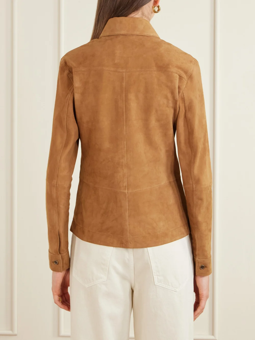 Back view of the Arma Faye Suede Jacket