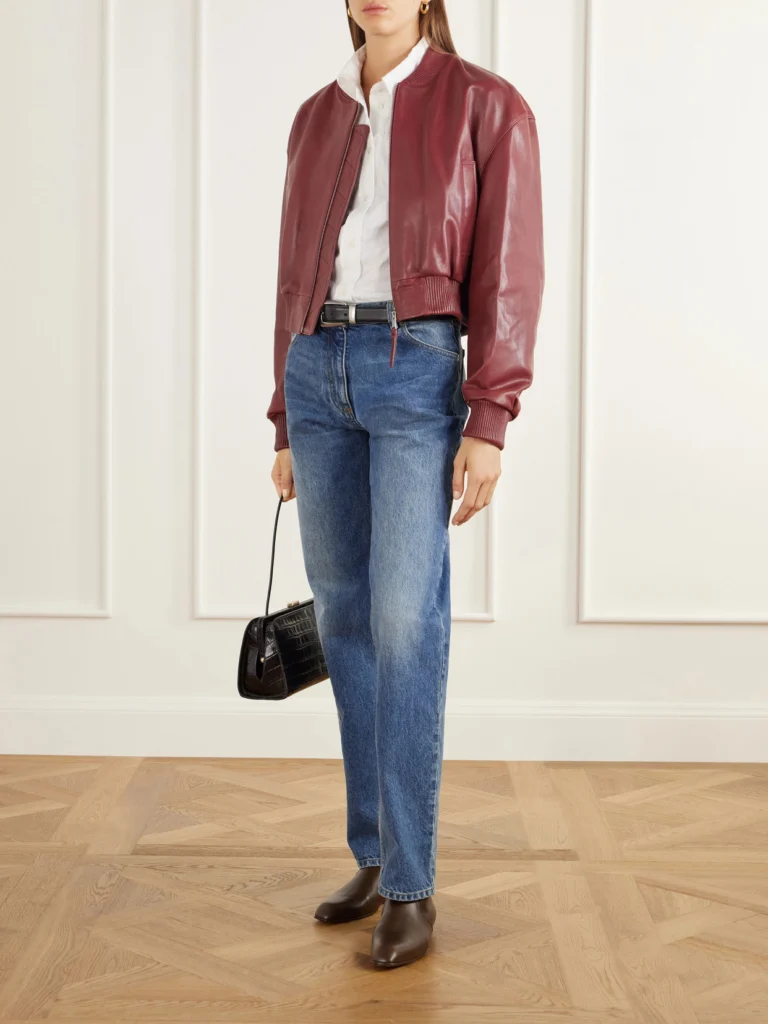 Arma Hannan Leather Bomber Jacket