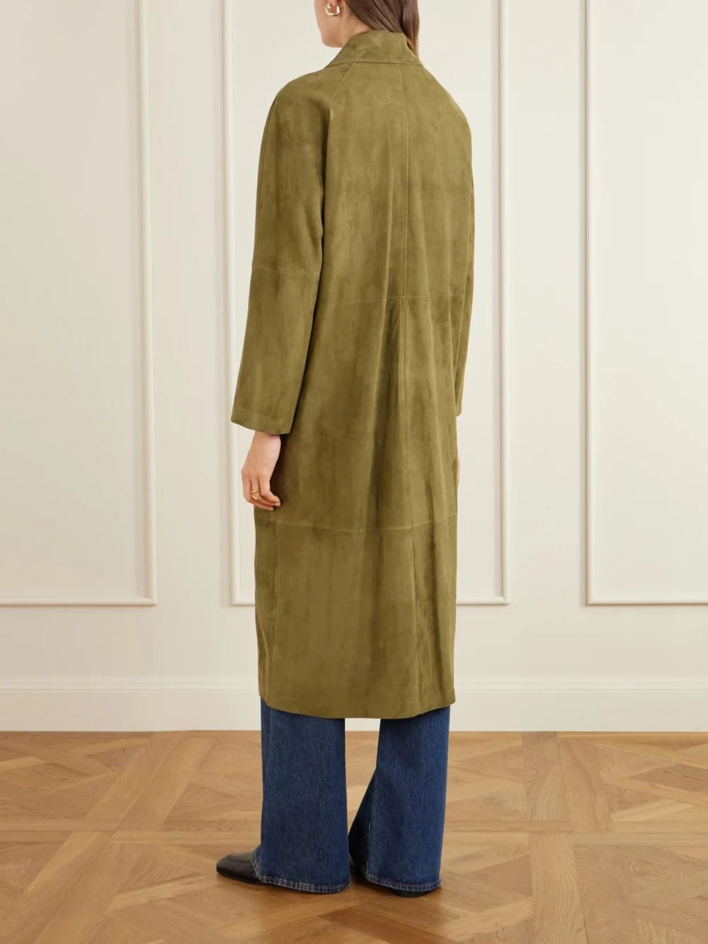 Back view of the Arma Judy Suede Coat
