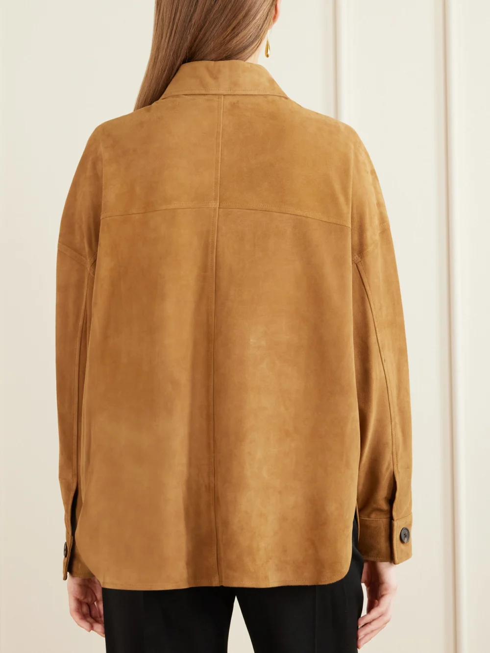 Back view of the Arma Kaylee Paneled Suede Jacket