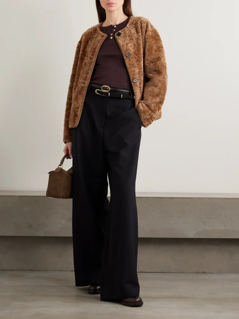 Arma Lucine Reversible Leather and Shearling Jacket