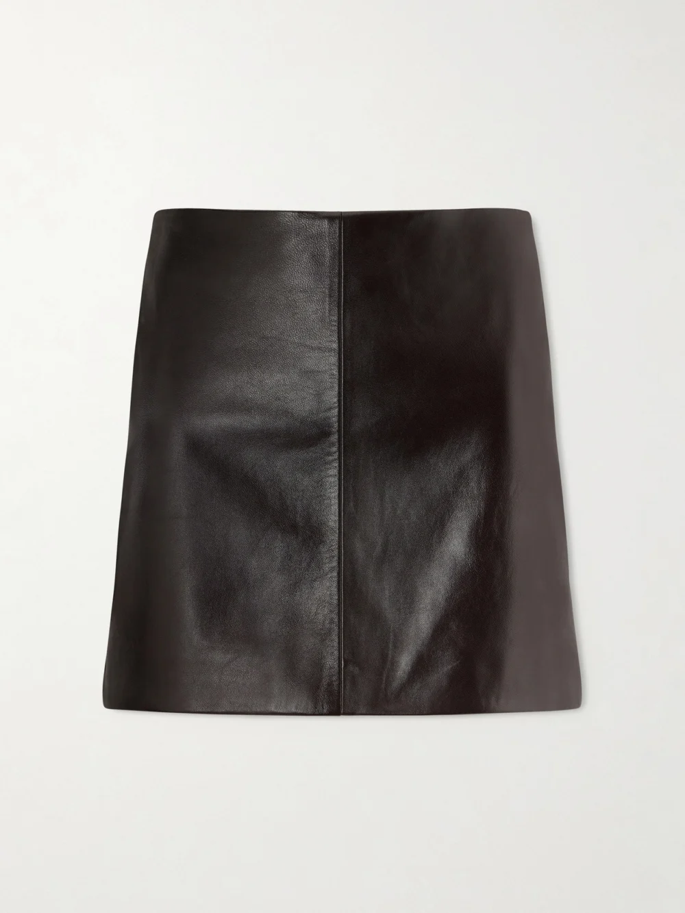 Arma Melody Leather Mini Skirt in brown