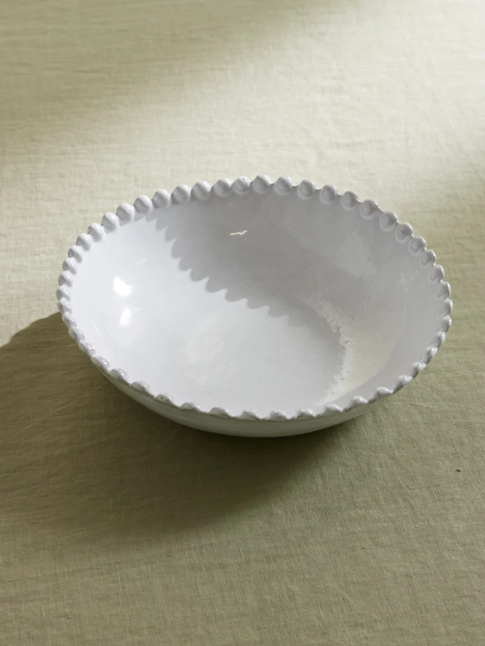 Astier De Villatte Adélaïde Ceramic Soup Plate in white