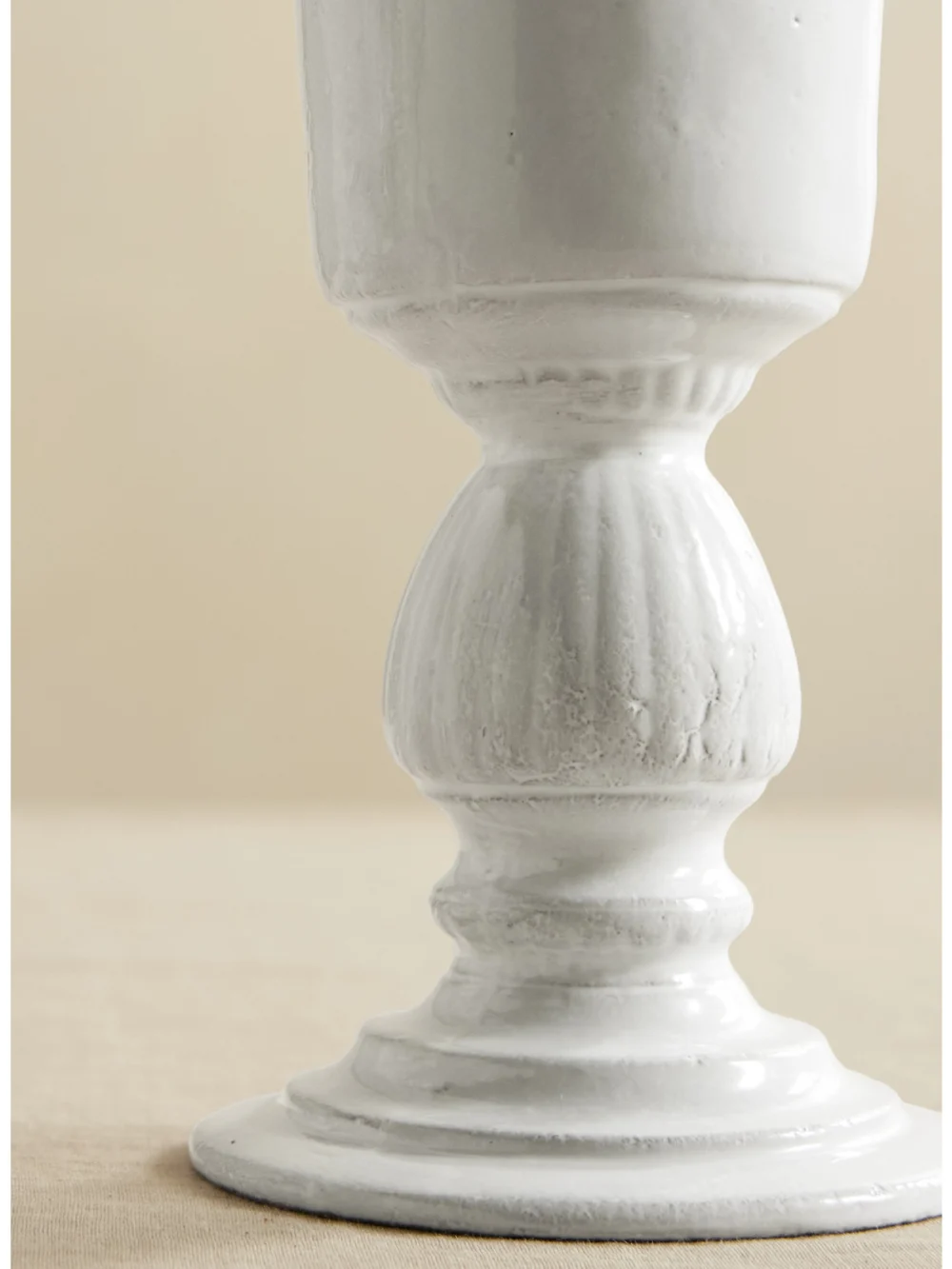 Close-up detail of the Astier De Villatte Casper High Ceramic Vase