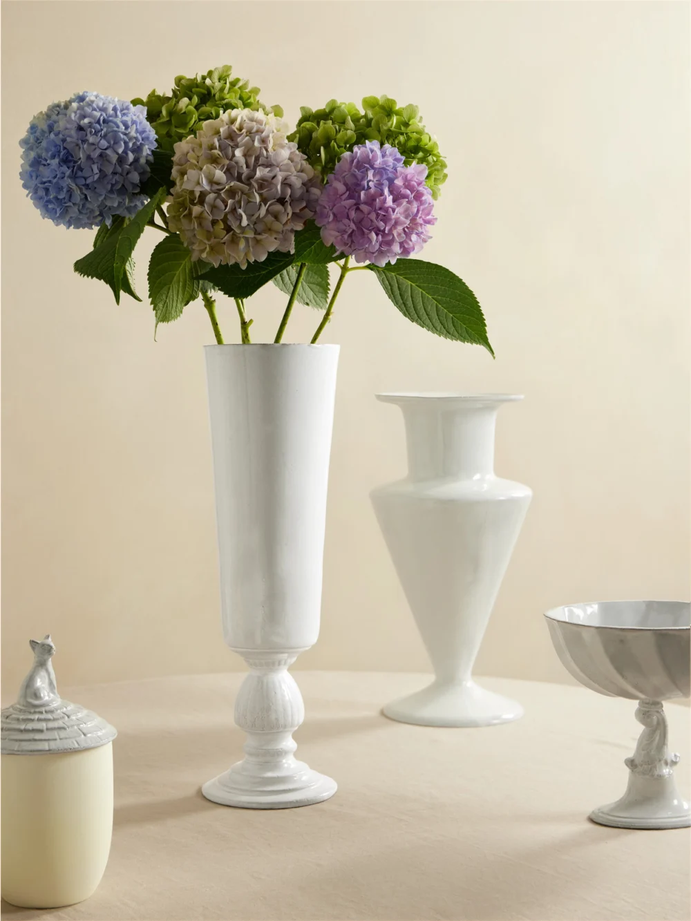 Astier De Villatte Casper High Ceramic Vase, styled view