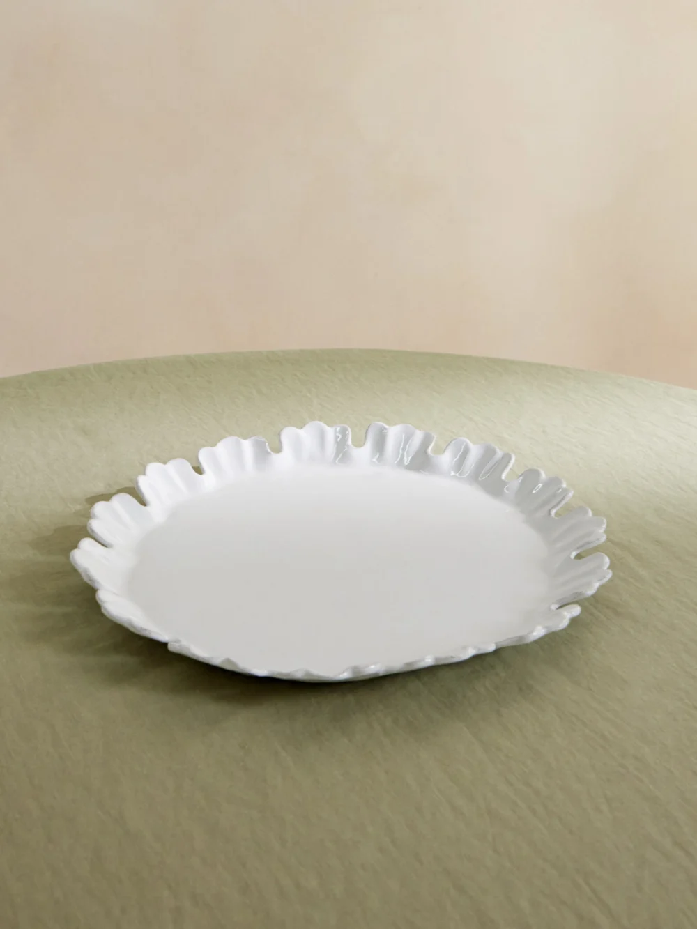 Astier De Villatte Chou Large Ceramic Dinner Plate in white