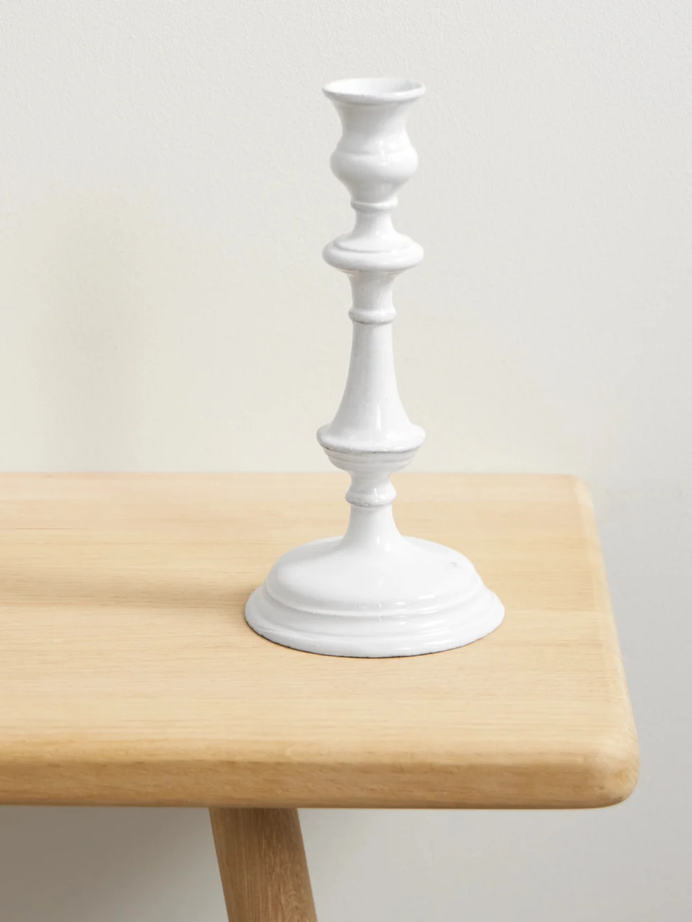 Astier De Villatte Gigi Ceramic Candlestick in white