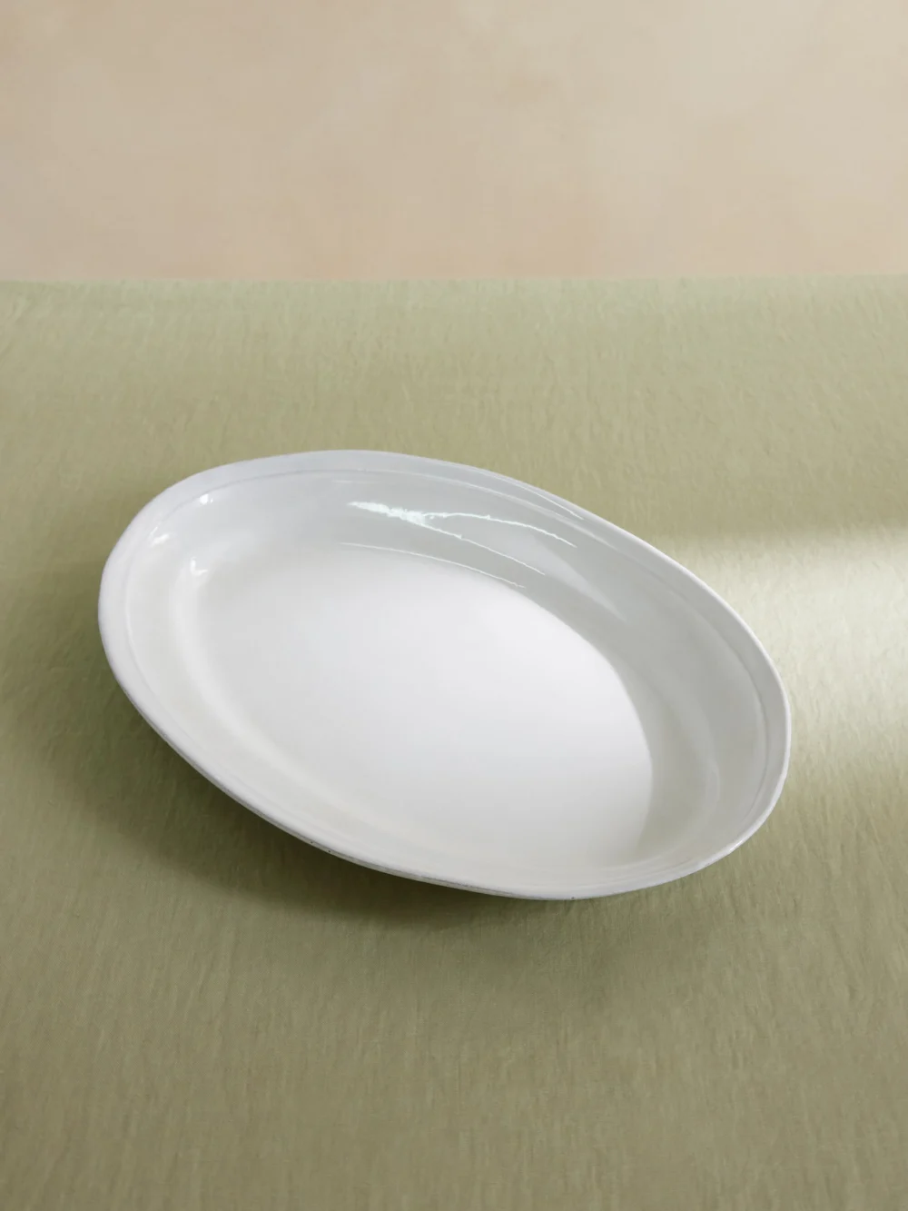 Astier De Villatte Simple Ceramic Platter in white