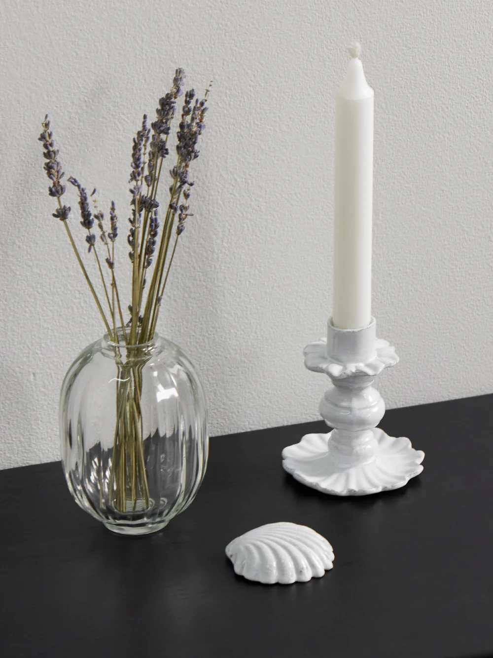 Astier De Villatte Venus Ceramic and Cord Necklace, styled view