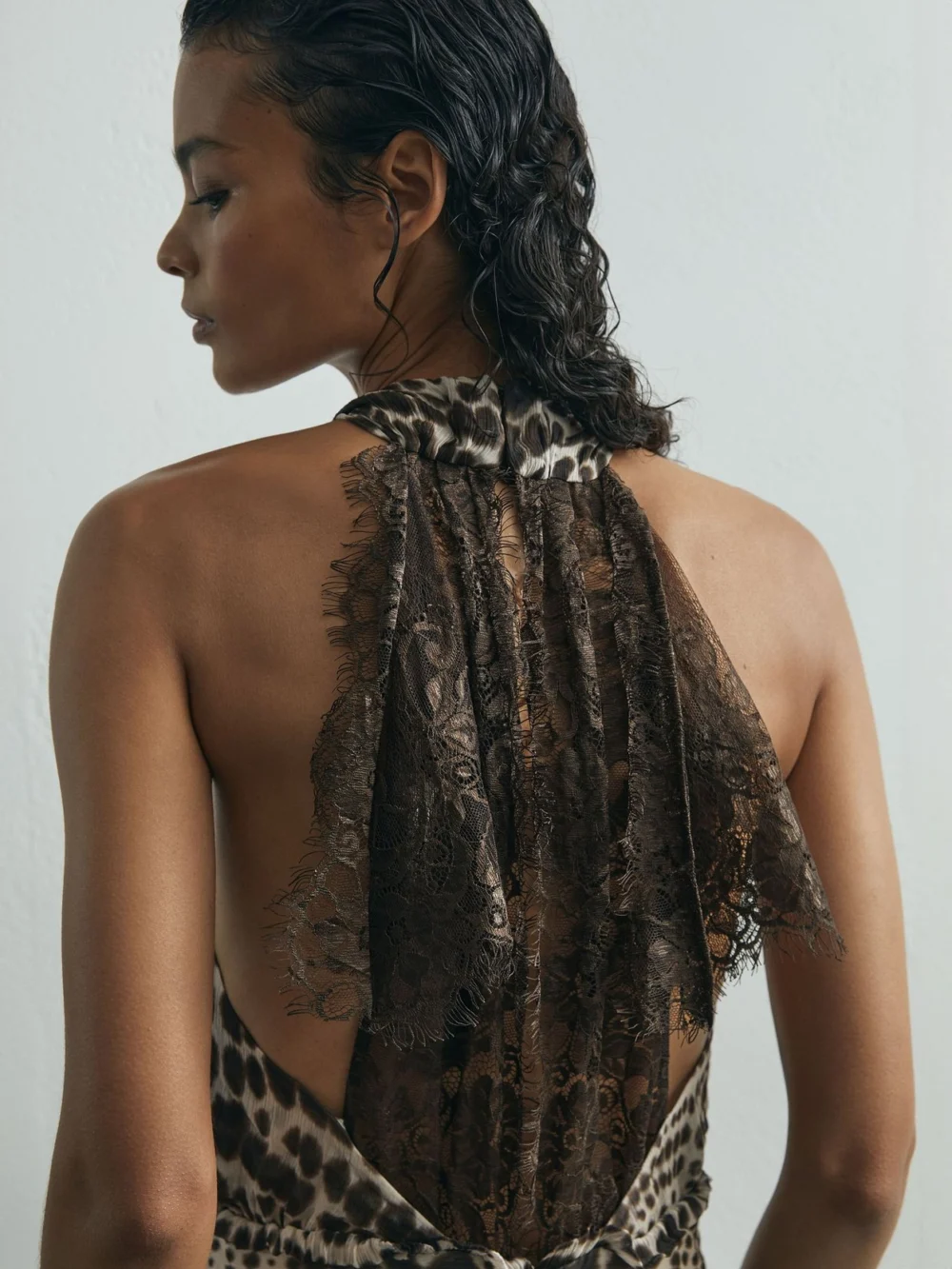 Atelier Atelier Animal-print Wide-leg Jumpsuit, Chocolate, view 3