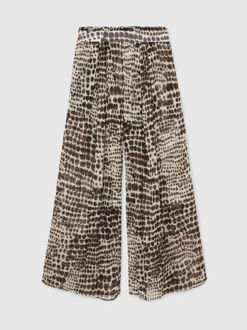Atelier Atelier Animal-print Wide-leg Trousers, Chocolate, view 2