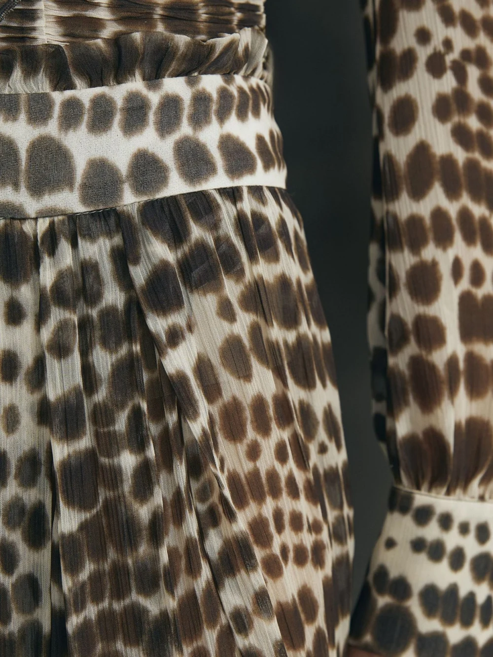 Atelier Atelier Animal-print Wide-leg Trousers, Chocolate, view 3