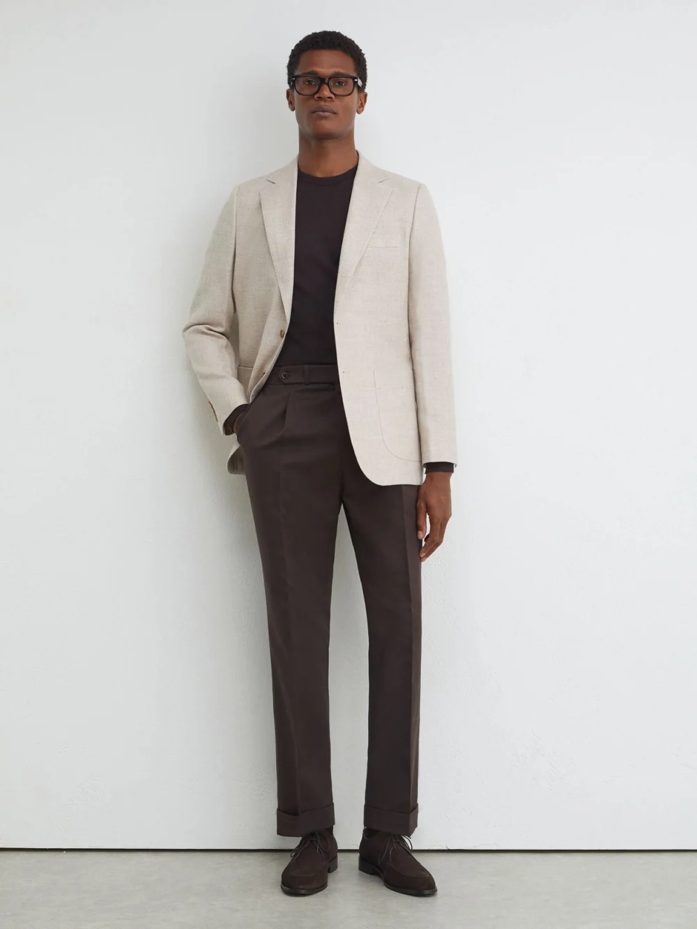 Atelier Atelier Cotton-blend Trousers, Brown