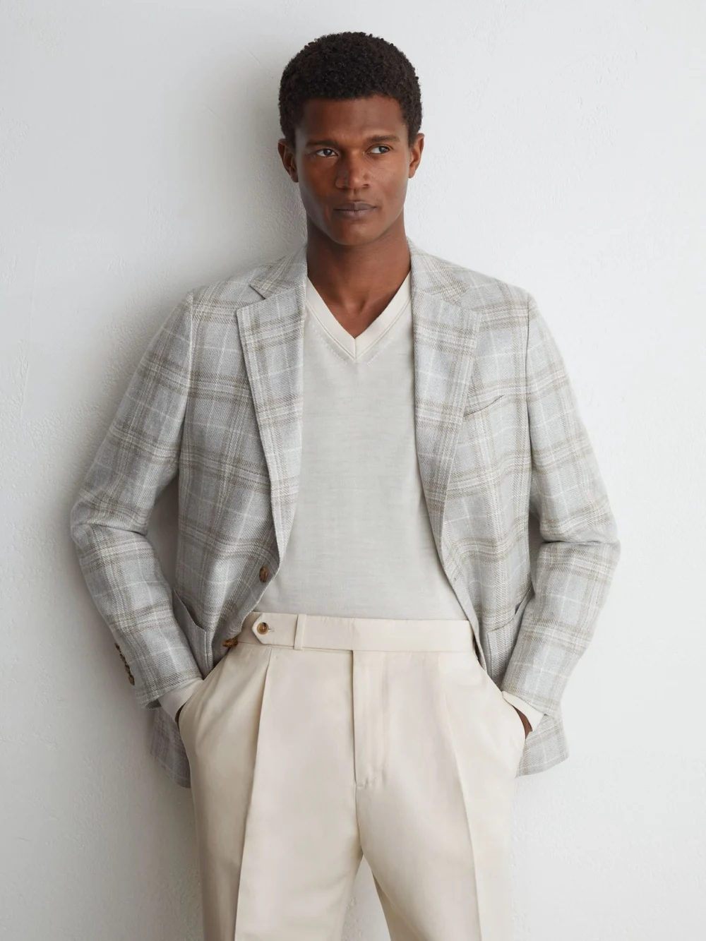 Atelier Atelier Cotton-blend Trousers, Stone, view 4