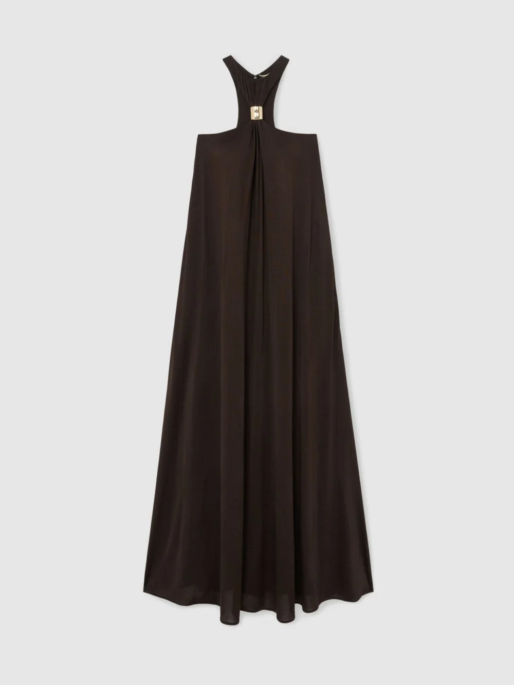 Atelier Atelier Jersey Hardware-detail Maxi Dress, Dark Brown, view 2