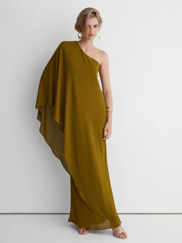 Atelier Atelier One-shoulder Maxi Dress, Green