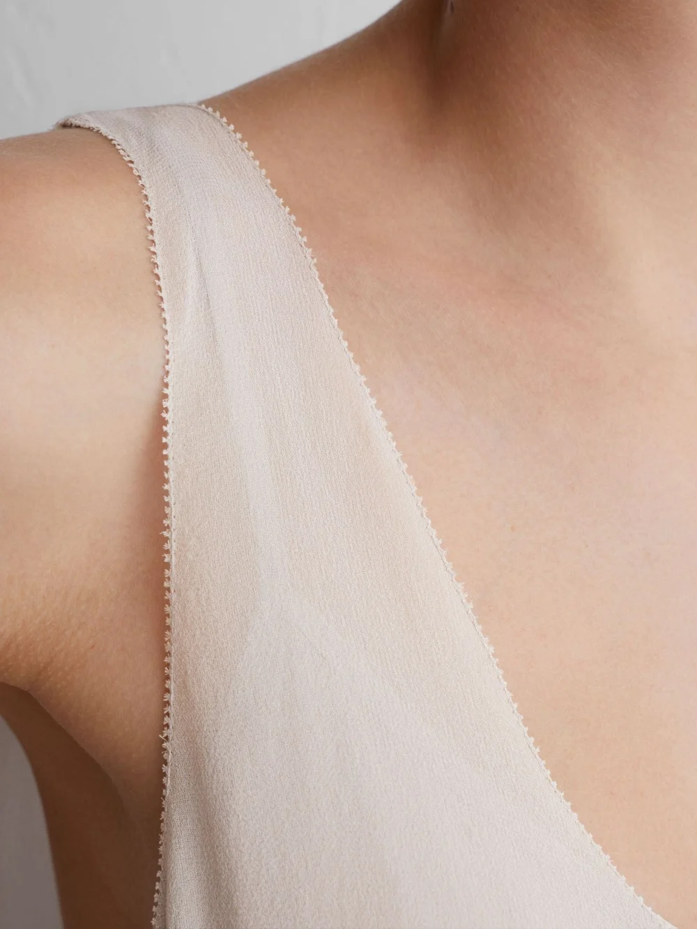 Atelier Atelier Silk-chiffon Layer Vest, Taupe, view 4