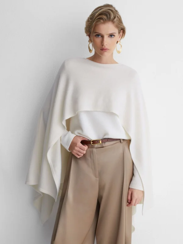 Atelier Atelier Wool-cashmere Cape Knit Jumper,