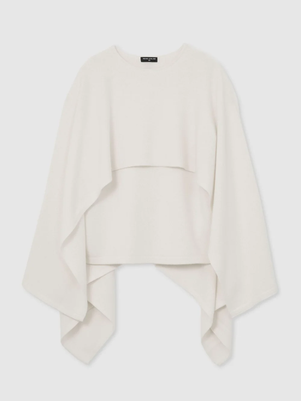 Atelier Atelier Wool-cashmere Cape Knit Jumper, , view 2