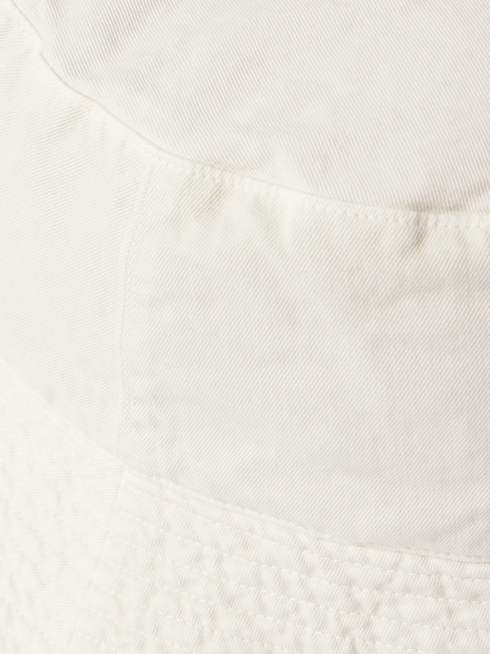 Close-up detail of the Auralee + Kijima Takayuki Finx Cotton-twill Bucket Hat
