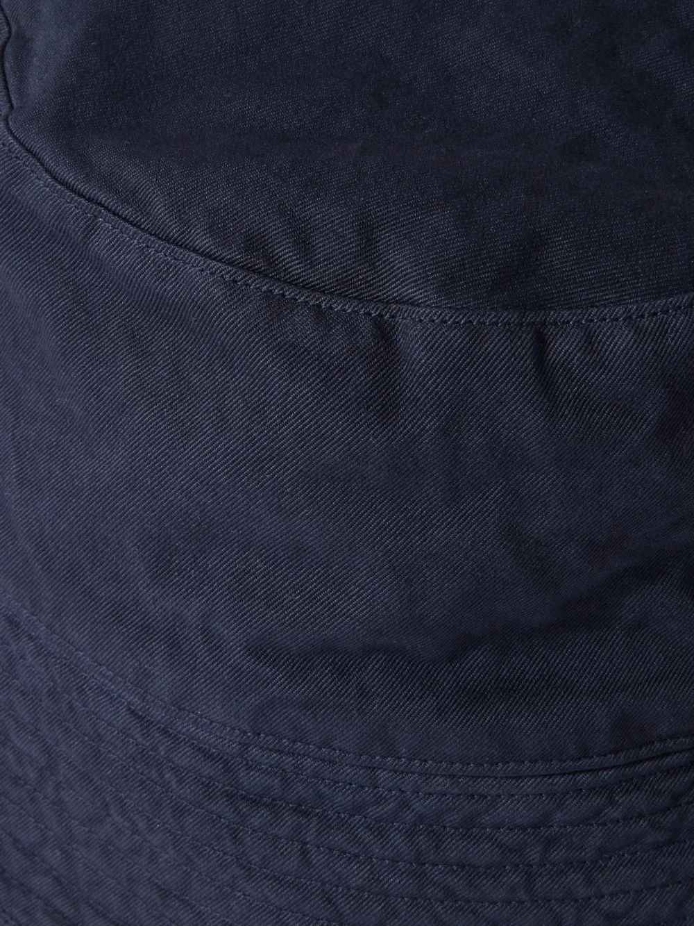 Close-up detail of the Auralee + Kijima Takayuki Finx Cotton-twill Bucket Hat