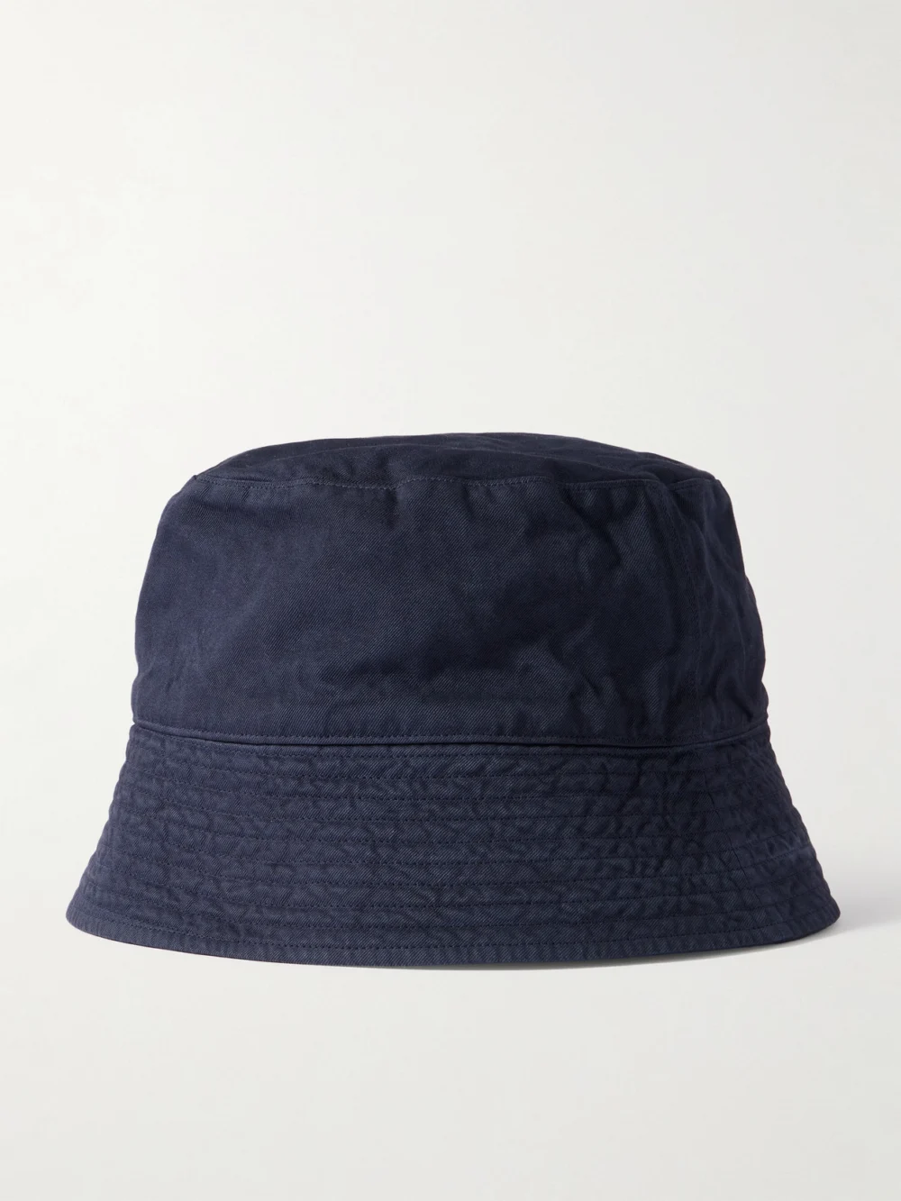 Auralee + Kijima Takayuki Finx Cotton-twill Bucket Hat in navy