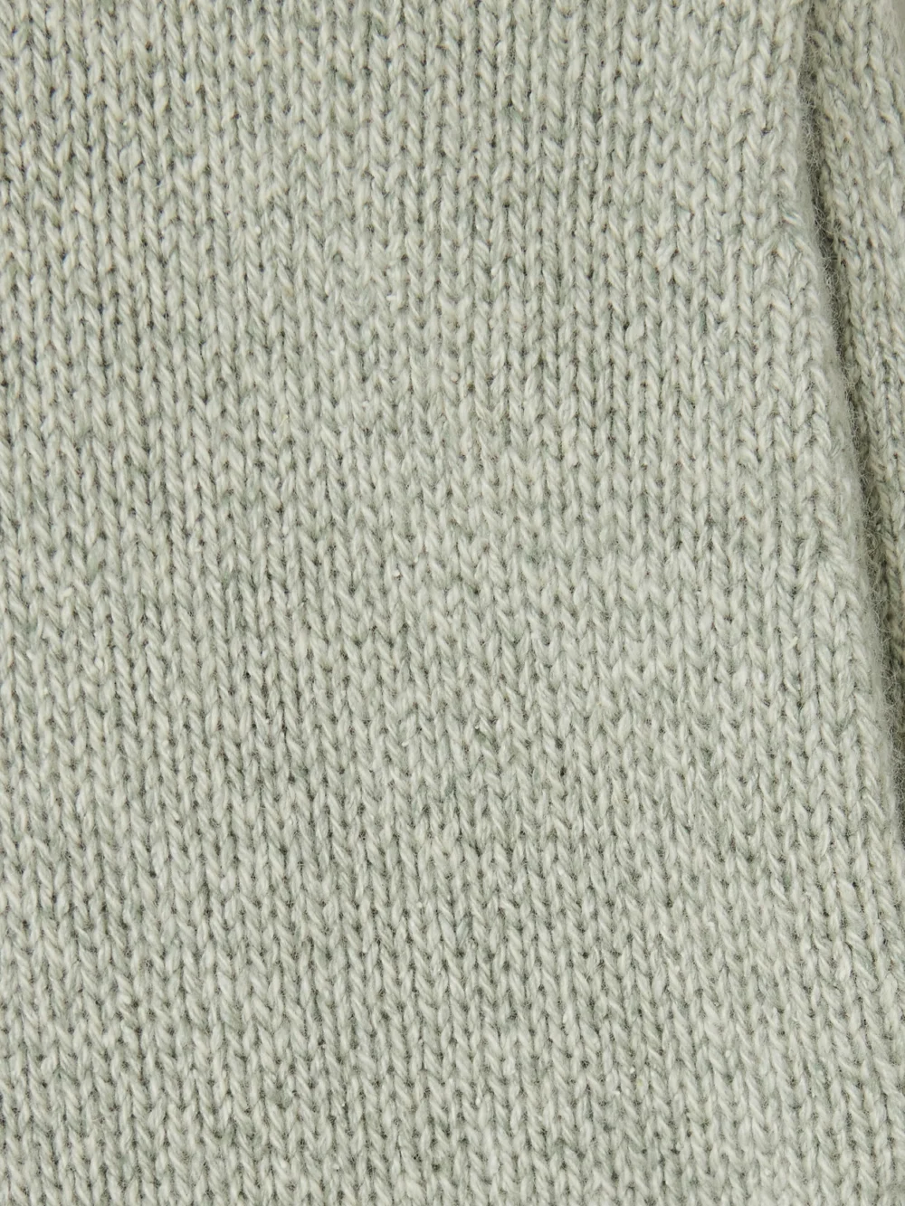 Close-up detail of the Auralee Mélange Cashmere and Silk-blend Shorts