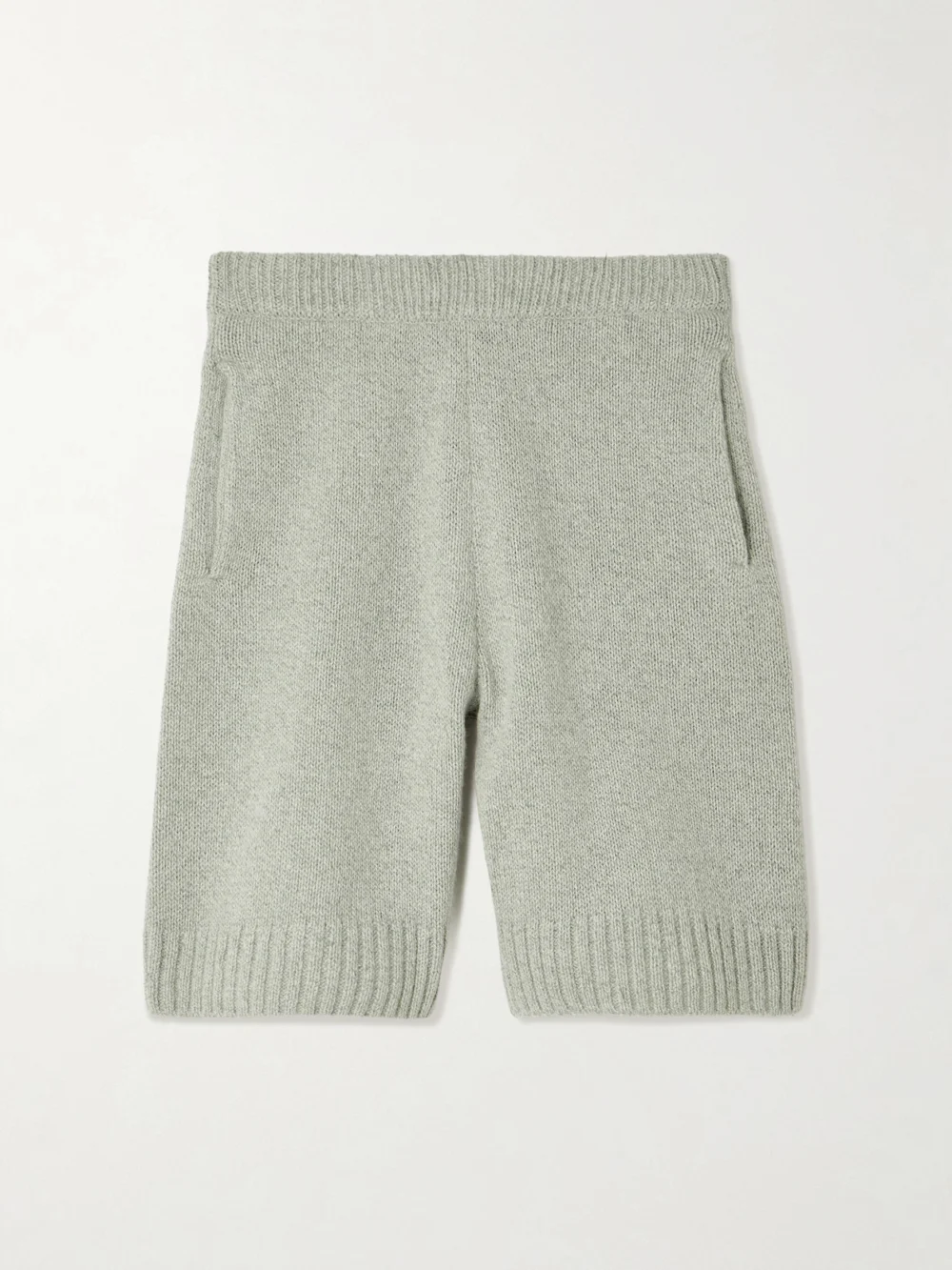 Auralee Mélange Cashmere and Silk-blend Shorts in mint