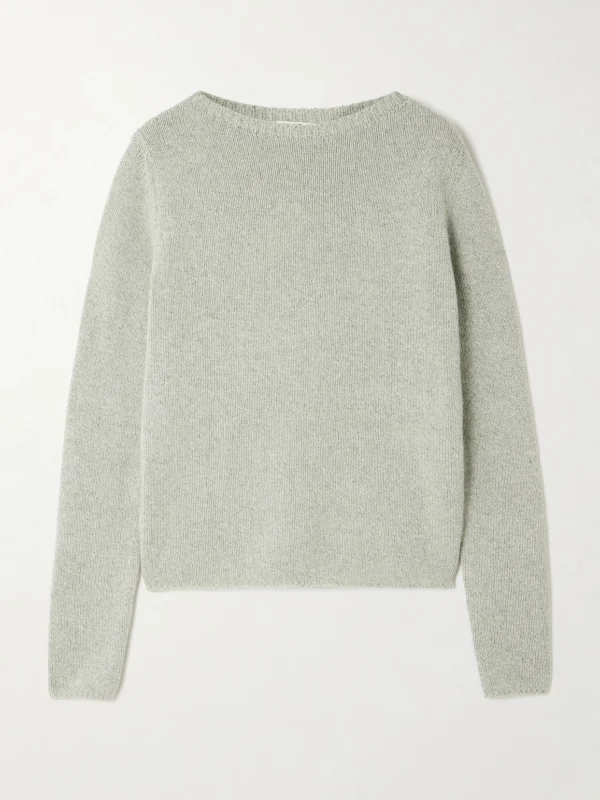 Auralee Mélange Cashmere and Silk-blend Sweater