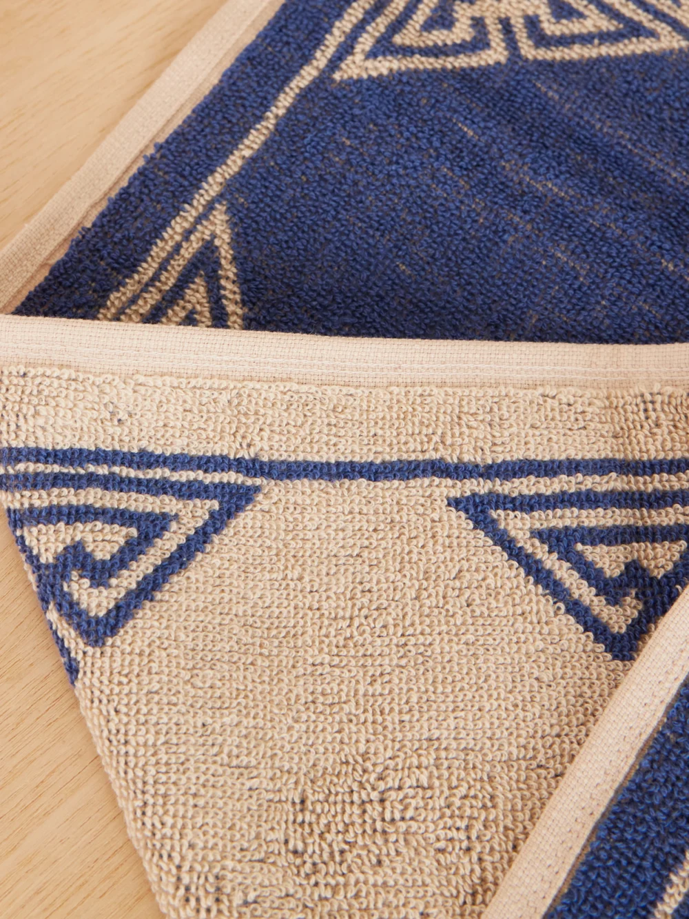 Close-up detail of the Autumn Sonata Agnes Complete Set of Seven Organic Cotton-terry Towels