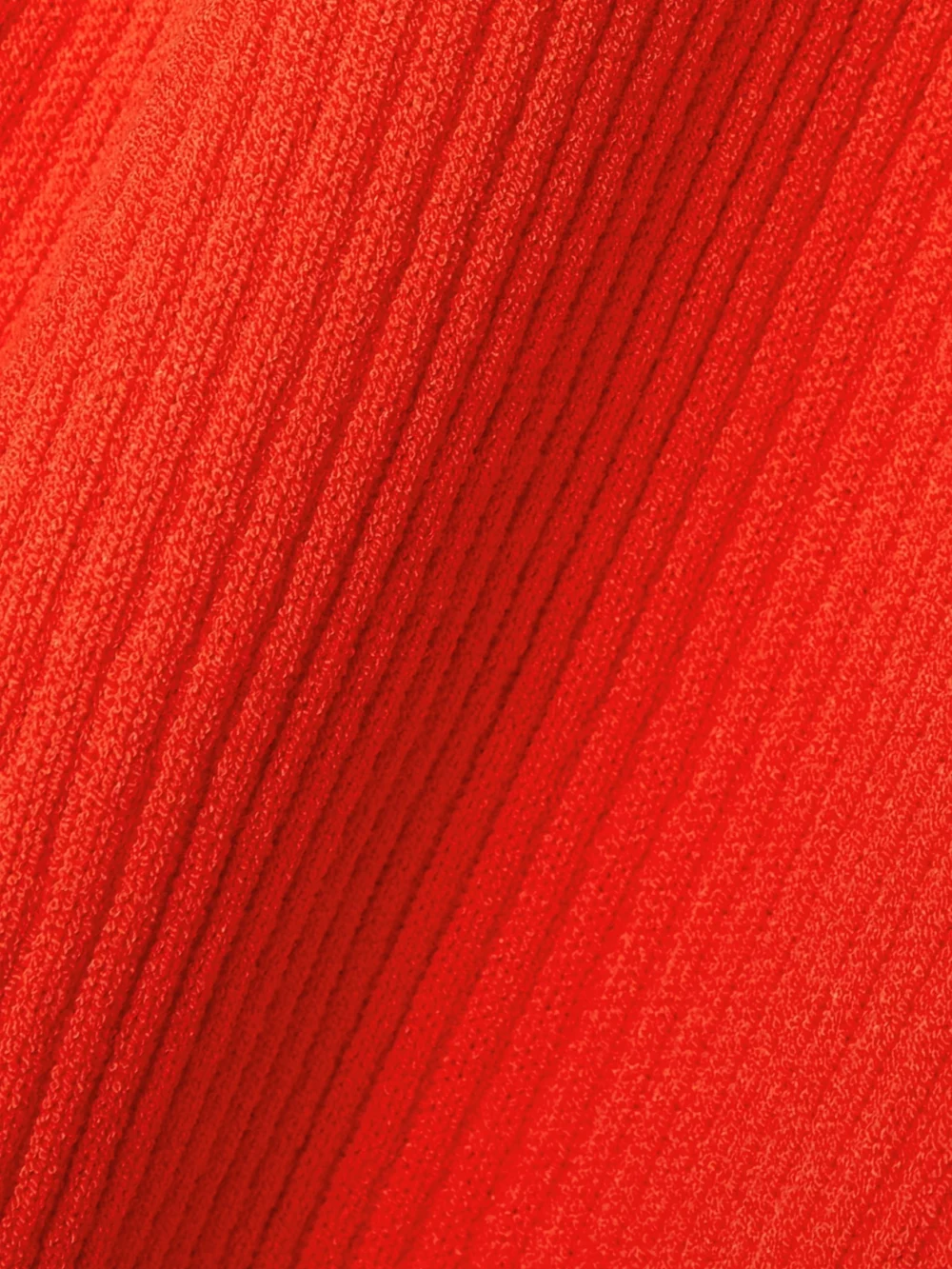 Close-up detail of the A.W.A.K.E. Mode Cold-shoulder Ribbed Jersey Midi Dress