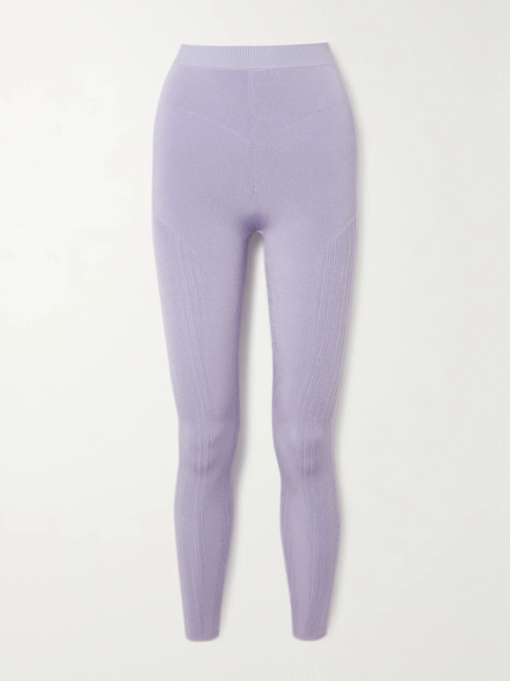 Az Factory Mybody Paneled Stretch-knit Leggings in lilac