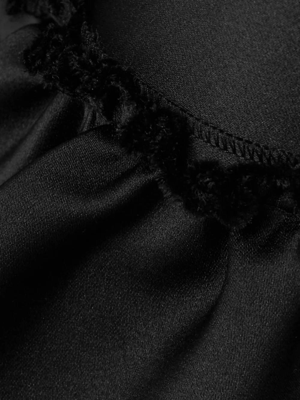 Close-up detail of the Az Factory Switchwear Bow-detailed Recycled Duchesse-satin Maxi Skirt