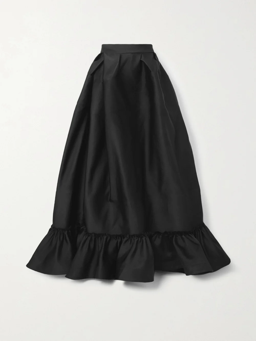 Az Factory Switchwear Bow-detailed Recycled Duchesse-satin Maxi Skirt in black