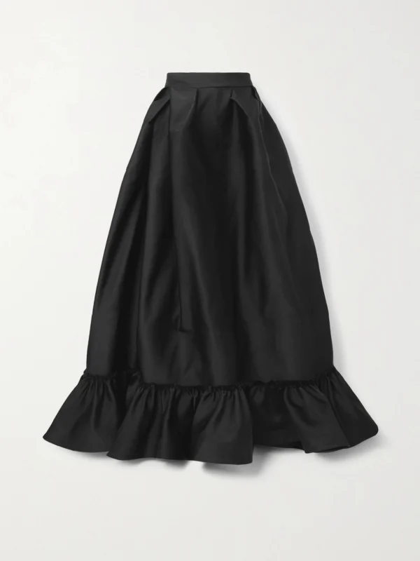Az Factory Switchwear Bow-detailed Recycled Duchesse-satin Maxi Skirt