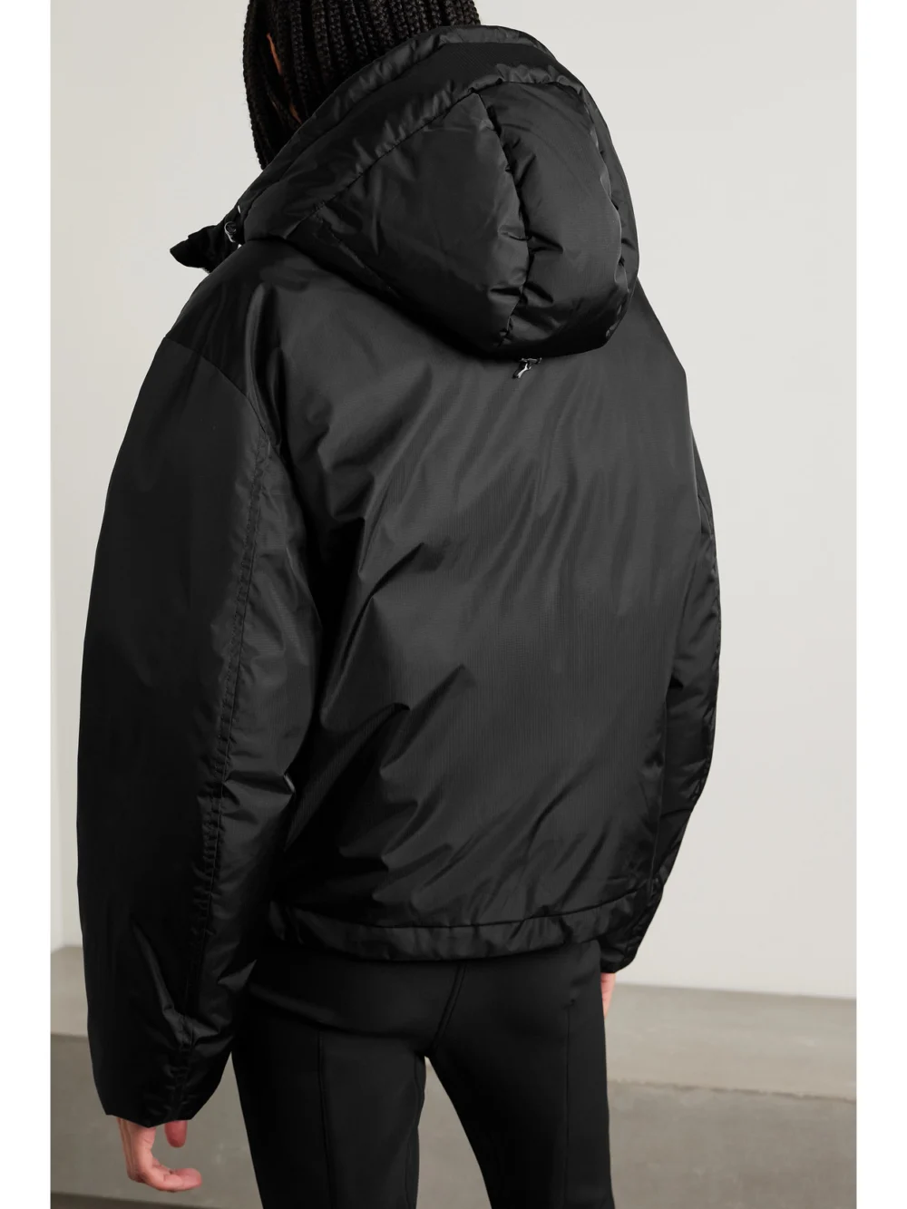 Back view of the Aztech Mountain Casey Hooded Padded Ripstop Down Ski Jacket
