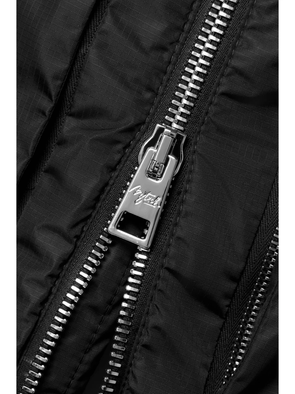 Close-up detail of the Aztech Mountain Casey Hooded Padded Ripstop Down Ski Jacket