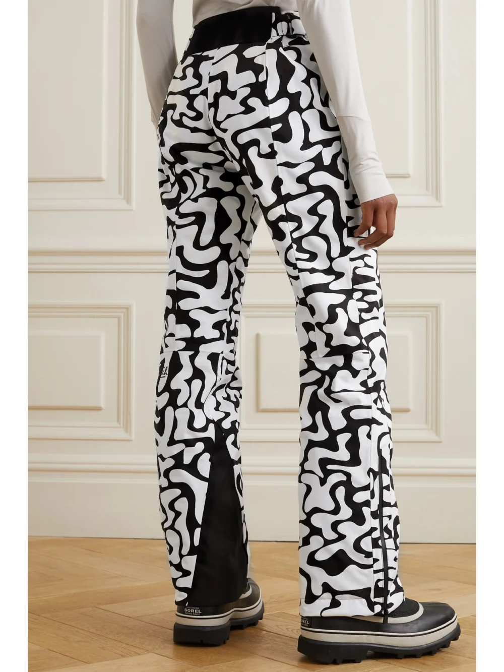 Back view of the Aztech Mountain + Ed Curtis Team Aztech Printed Padded Ski Pants
