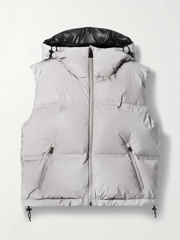 Aztech Mountain Snowbird Cropped Quilted Shell Hooded Down Vest