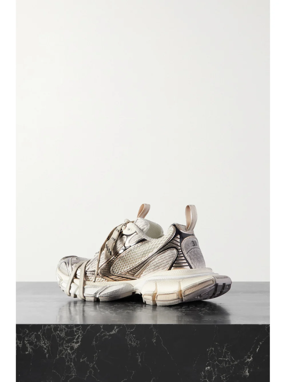 Back view of the Balenciaga 3xl Mesh and Rubber Sneakers