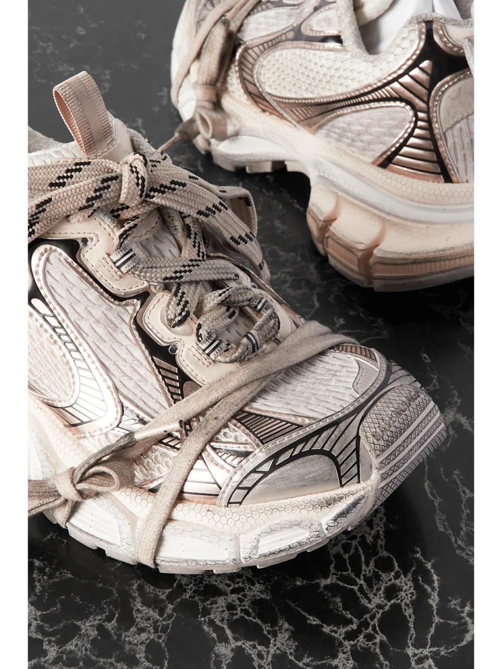 Close-up detail of the Balenciaga 3xl Mesh and Rubber Sneakers