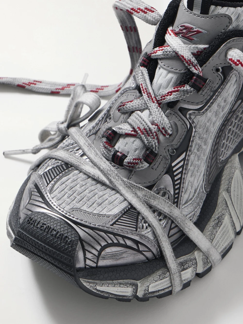 Close-up detail of the Balenciaga 3xl Mesh and Rubber Sneakers