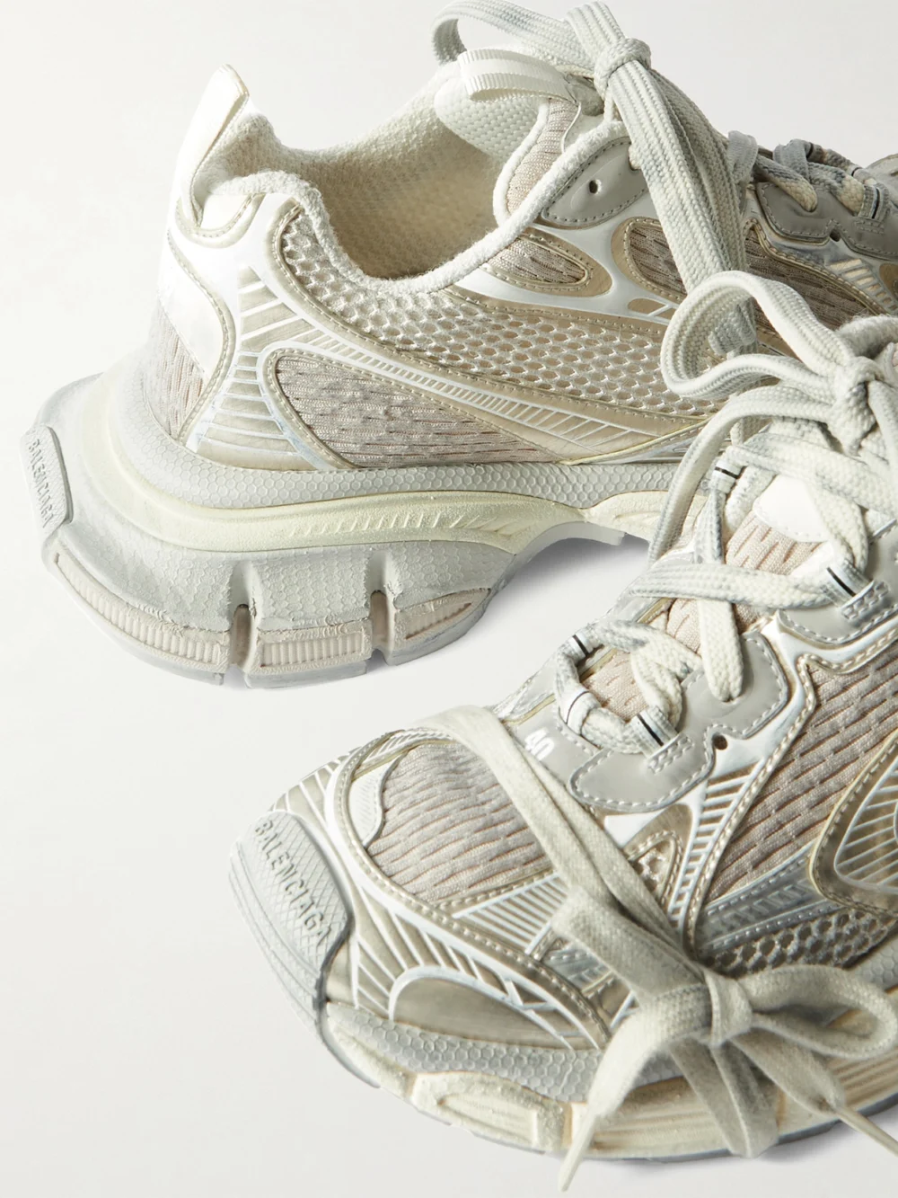 Close-up detail of the Balenciaga 3xl Mesh and Rubber Sneakers