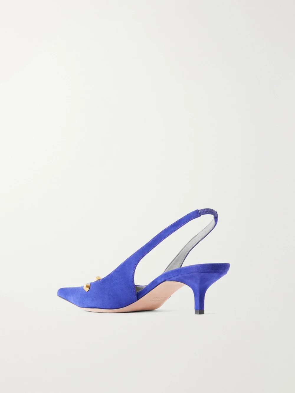 Back view of the Balenciaga 45 Studded Suede Pumps