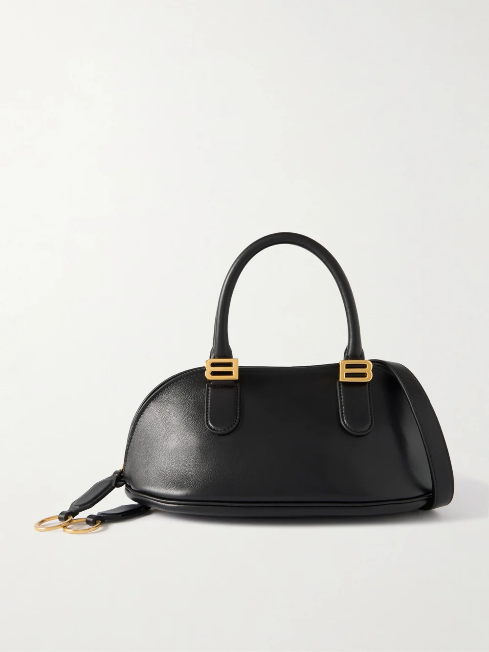 Balenciaga Bolero Embellished Leather Top-handle Bag in black